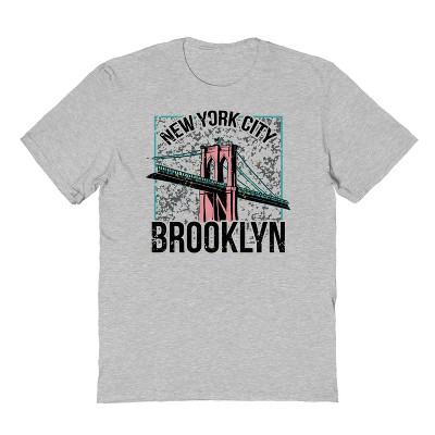 Rerun Island Men's Brooklyn New York Short Sleeve Graphic Cotton T-Shirt