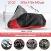 Unique Bargains Universal Waterproof Outdoor 210D 2 in 1 Motorcycle Cover XXXL Black Red 1 Pc - 2 of 4