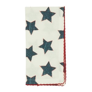 Saro Lifestyle Table Napkins with Whipstitch Star Design (Set of 4) - 1 of 4