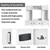 The Misty Moon White 4-in-1 Multiple Functions Hallway Coat Rack with Seven Metal Black Hooks Entryway Bench Hall Tree with Ample Storage Drawer - 2 of 4
