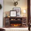 SinCiDo 36" Electric Fireplace TV Stand for 80 Inch TV, Farmhouse Media Console w/6 Shelves, 32" Tall Entertainment Center w/Storage - 2 of 4