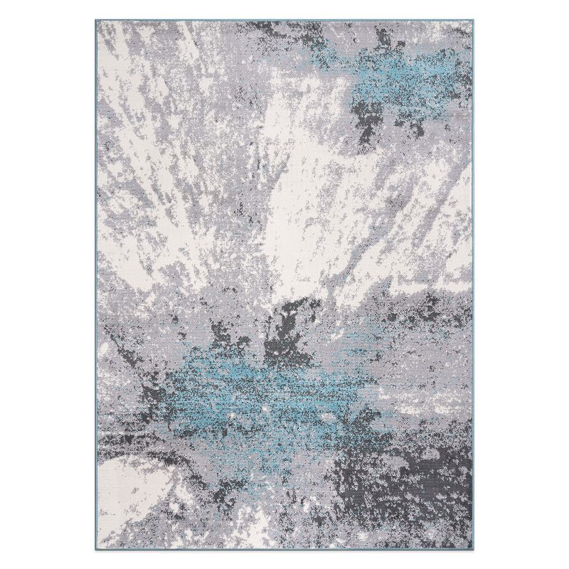 World Rug Gallery Modern Abstract Stain Resistant Soft Area Rug, 1 of 18
