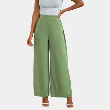 HMGYH satina high waisted leggings for women Solid Wide Leg Tie Front Pants  (Color : Mint Green, Size : 3XL) : Buy Online at Best Price in KSA - Souq  is now : Fashion