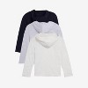 X RAY 3 Pack Kids And Boys 100% Cotton Long Sleeve Hoodie T-Shirts - 2 of 4