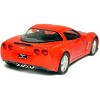 KiNSMART 2007 Corvette Z06 5inch 1:36Scale Die Cast Metal Model Toy Cars RED - 3 of 4