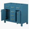 NicBex Bathroom Vanity without Sink/with Sink,Bathroom Sink Vanity with 4 Drawers and 2 Cabinets,36 inch Bathroom Sink Cabinet for Bathroom,Green/Blue - 4 of 4