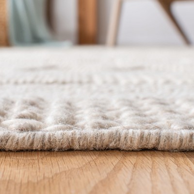 Ivory Hand-Knotted Wool and Viscose 4' x 6' Area Rug
