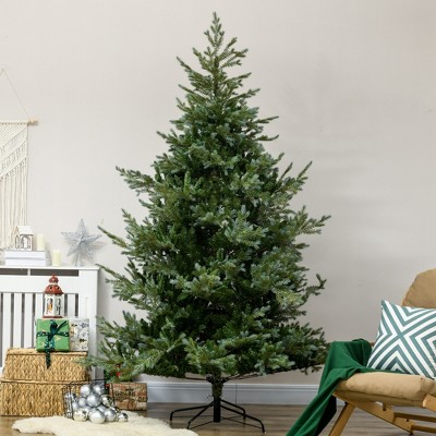 FURNIinspire Artificial Trees Artificial Christmas Tree With Steel Base, Indoor Christmas Decorations, Christmas Atmosphere, Green, 57"*57"*88.5"