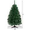 Costway 4Ft Pre-Lit Charlie Pine Christmas Tree Plastic Led Lights - 4 of 4