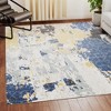 Gulches Multicolor Area Rug Deep Blues, Muted Creams and Tans, 8mm Non Shedding Pile, Sophisticated Home Decor - 4 of 4