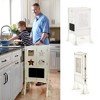 Guidecraft Classic Kitchen Helper Kids' Step Stool: Folding, Adjustable Kids Non-Slip Learning Toddler Tower with Safe Keepers - 2 of 4