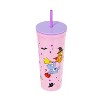 Zak Designs 23 fl oz Stainless Steel Care Bears Kendall Straw Tumbler Purple/White/Pink - 3 of 4