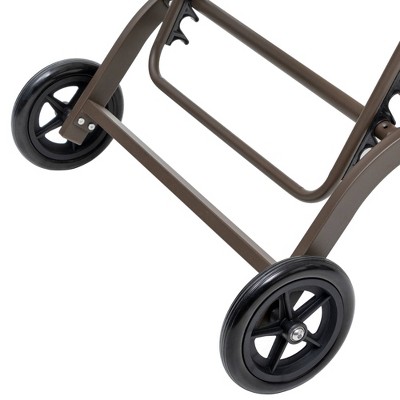 Beige Adjustable Metal Frame Chaise Lounge with Wheels