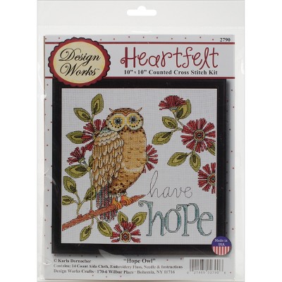 Design Works Counted Cross Stitch Kit 10"X10"-Heartfelt Have Hope (14 Count)