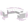 vidaXL Patio Sofa Set - Brown and Red Without Table - 3 of 4
