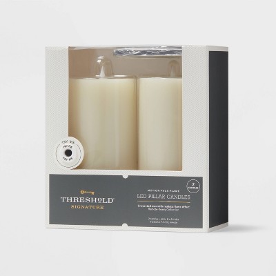 2pk 3" x 6" LED Candles Cream - Threshold™