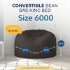 Ultimate Sack 6ft Bean Bag Chair and Footstool, Oversized Comfortable Indoor Floor Lounger, Giant Foam-Filled Furniture for Relaxing, Grey Suede - 3 of 4