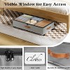 2 Pack Under Bed Storage with Wheels and Adjustable Dividers Clear Window, for Clothes, Shoes, Toys, Blankets, for Bedroom Dressing Room - 2 of 4