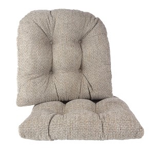 Gripper 2pk 17"X17" Klear Vu Tyson Non Slip Universal Overstuffed Dining Chair Cushions - 1 of 4