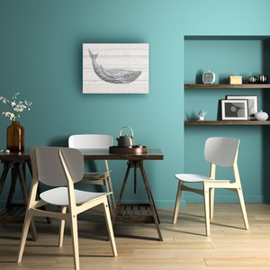 Trademark Fine Art Daphne Brissonnet Underwater Life I Blue Wood Slat Art - 1 of 4