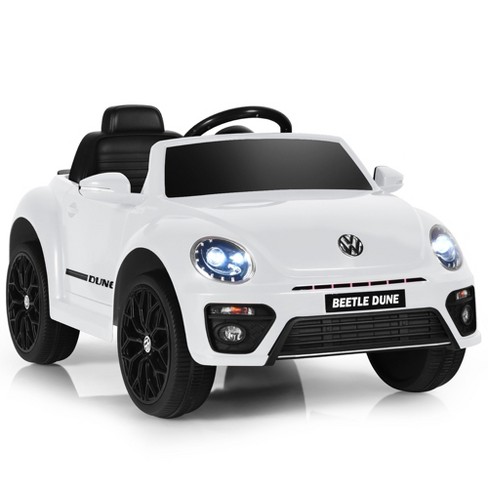 Costway 12v Kids Ride On Car 2 Seater Truck Rc Electric Vehicles W/ Storage  Room White : Target