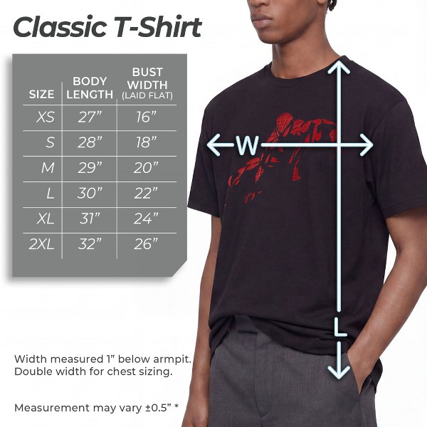 Marvel: Playera de manga corta para hombre Spider-Man Vintage Red Wraith Shadow Pose 6