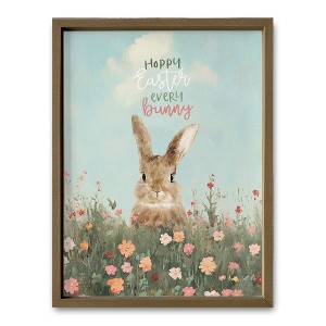 Creative Products Happy Easter Every Bunny 18 x 24 Brown Framed Print - 1 of 1