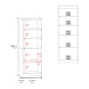 TOAOTBNBO 3 Tier Open Bookshelves with Storage Cabinet, Tall Display Bookcase with 2 Doors, Modern Book Shelf for Living Room - 3 of 4