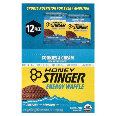 Honey Stinger Energy Waffle, Cookies & Cream, 12 Waffles, 1.06 oz (30 g) Each