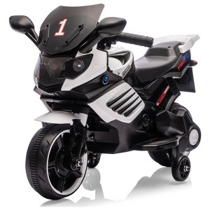 6V Kids Ride On Motorcycle w/Training Wheels, Electric Bike Toy w/Headlight, Horn & Music, Gift for Ages 3-6 - 1 of 4