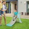 Whisen 2 in 1 Kids Slide with Basketball Hoop, Foldable Toddler Freestanding Slider Playset, Gift for Kids - Blue - 2 of 4