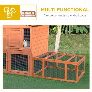 Akoasm Large Wooden Rabbit Hutch & Shelter With Lockable Door,Enclosure Run For Small Animal Outdoor-Natural - 1 of 4