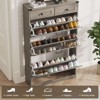 Shoe Cabinet with 3 Flip Drawers & 2 Drawers, Narrow Slim Organizer Rack - 4 of 4