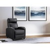 Kumasinova Modern Recliner Accent Chair,PU Leather Reclining Chair with Footrest,Lounge Chair with Adjustable Backrest for Living Room,Bedroom,Black - 3 of 4