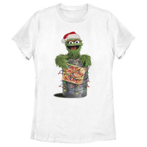 Women's Sesame Street Oscar the Grouch Merry Christmas T-Shirt - image 1 of 4