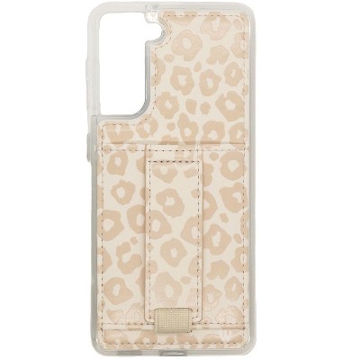 Walli Cases Blushing Leopard Phone Case with Wallet and Finger Strap