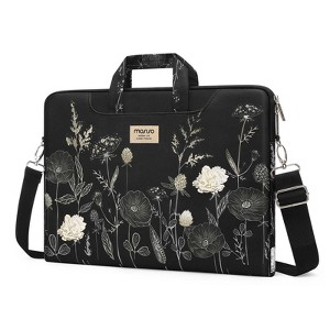 Laptop Bag for Women, 15 inch Computer Bag Compatible Messenger Shoulder Sleeve with Strap, Retro Flower - 1 of 4