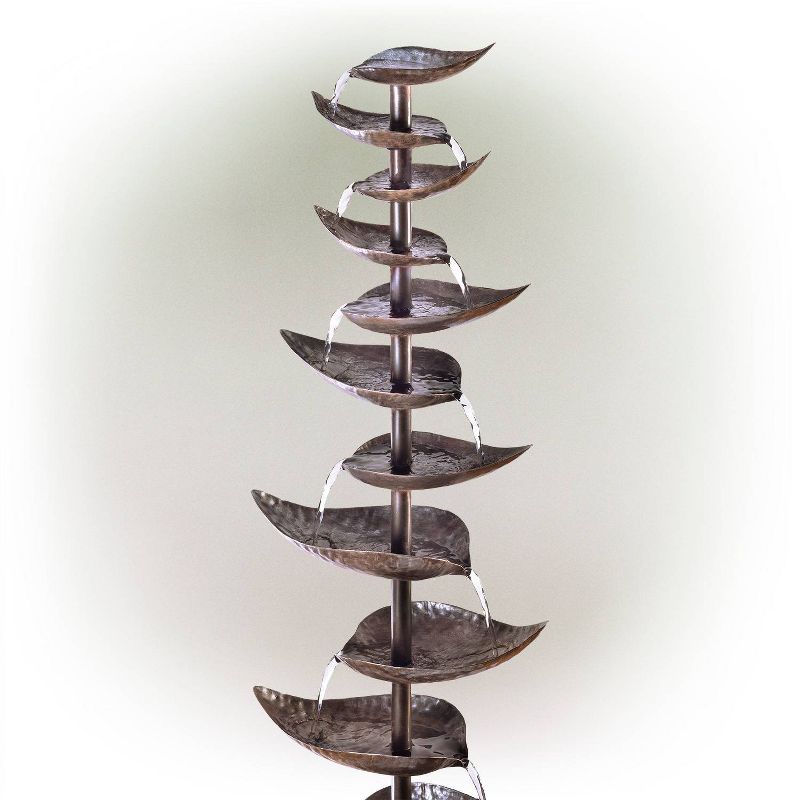 70&#34; Metal Tiered Fountain Silver - Alpine Corporation, 5 of 9