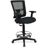 Lorell Mesh Back Drafting Stool - Black Seat - 2 of 4