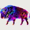 Junior's Design By Humans Rainbow Buffalo By ZeichenbloQ T-Shirt - 2 of 3