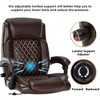 NicBex Leather Adjustable Height Swivel Executive Office Chair with 30-Degree Back Tilt and Lumbar Support for Work Study,Brown - 3 of 3