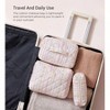 Cute Floral Quilted Makeup Bag Set (3PCS) - Travel Cosmetic & Toiletry Organizer - 4 of 4