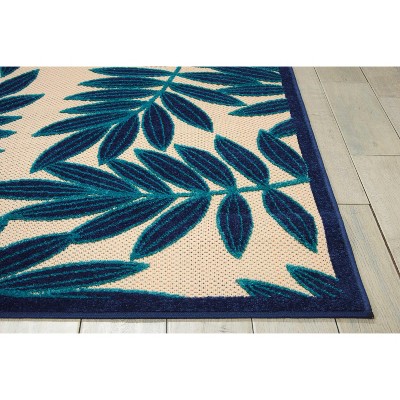 Navy Splendor Easy-Care Synthetic 9'6" x 13' Outdoor Area Rug