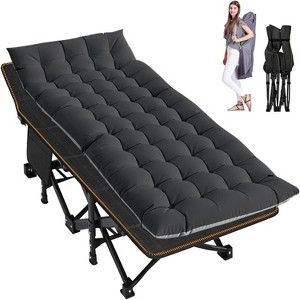 Sportneer Folding Camping Cot, Heavy Duty Sleeping Cots with Carry Bag, Double Layer Oxford Portable Travel Camp Cots for Home - 1 of 4