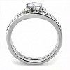 Slickblue Women's Polished Stainless Steel Ring Sparkling CZ Round Anniversary Jewelry Clear, Size 5-10 - 4 of 4