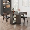 Garvee Folding Dining Table with 2 Storage Racks, Drop Leaf, 6 Wheels, Multifunction Expandable Table for Kitchen, Bedroom, Living Room - 4 of 4