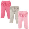 Hudson Baby Infant Girl Cotton Pants and Leggings, Newborn - 2 of 2