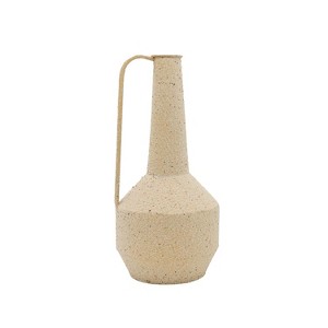 Sand Texture Pitcher Vase Tan Metal by Foreside Home & Garden - 1 of 4