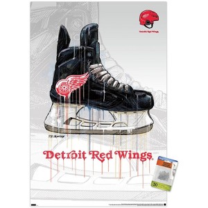 Trends International NHL Detroit Red Wings - Drip Skate 21 Unframed Wall Poster Prints - 1 of 4