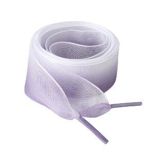 INSPIRE CHIC Women's Wide Flat Gradient Color Organza Shoe Laces 1 Pair - 1 of 4